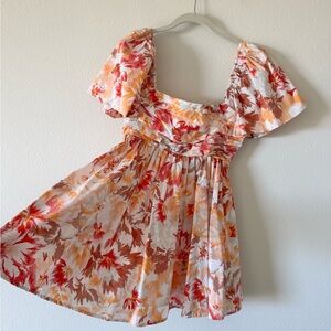 Floral short Sleeve mini Dress